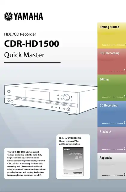 yamaha雅马哈CDR-HD1500 Quick Master